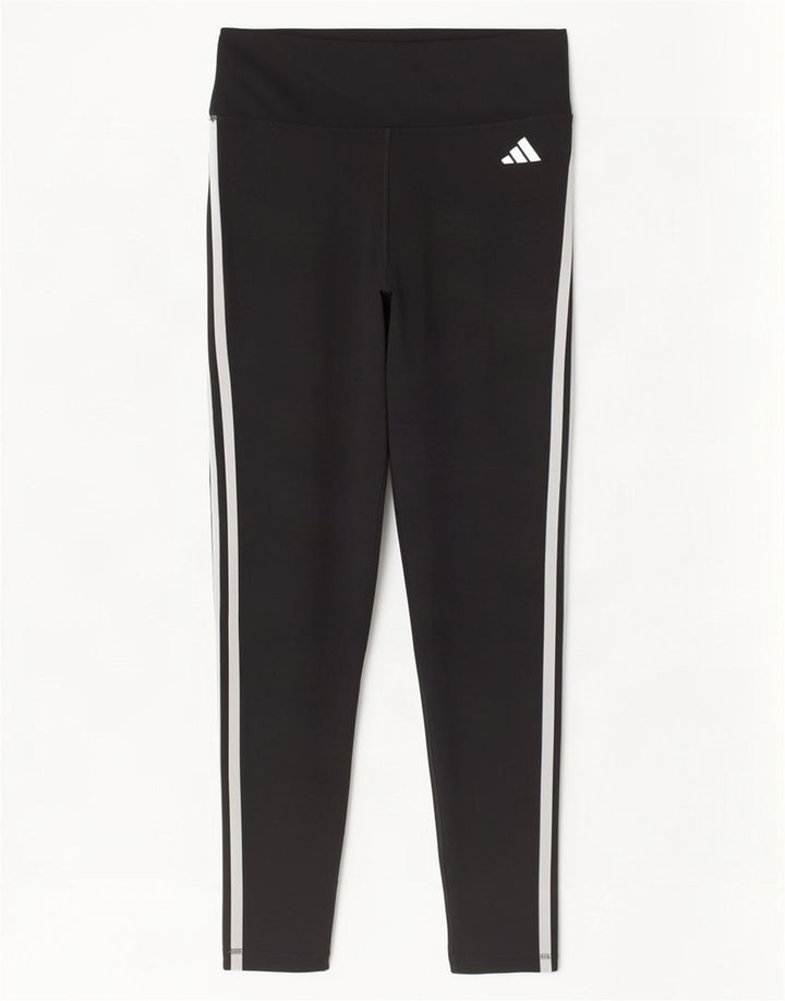 Adidas Legging court coupe ajustée pour femme UK 12/14 Noir moyen Polyester