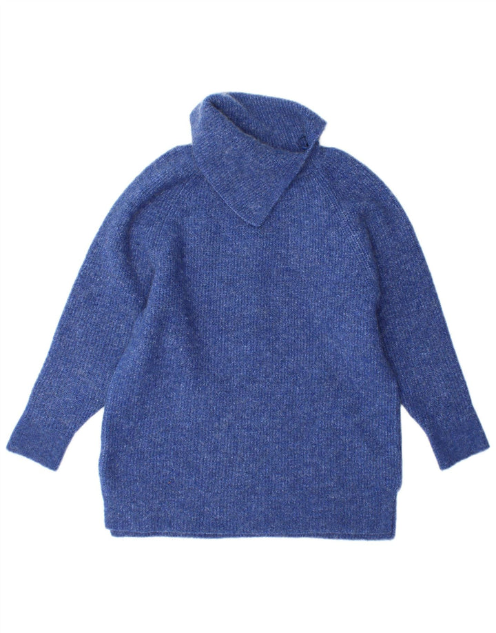Monsoon Pull col roulé pour femme UK 10 Petit Acrylique Bleu