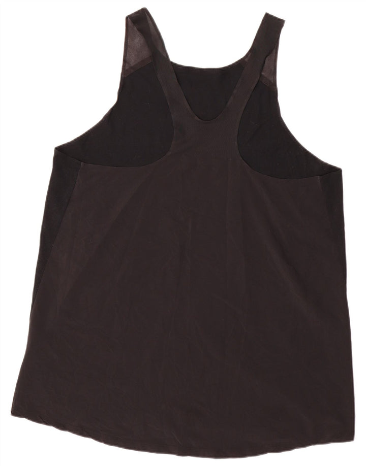 NIKE Débardeur Femme UK 18 XL Noir Colourblock Polyester