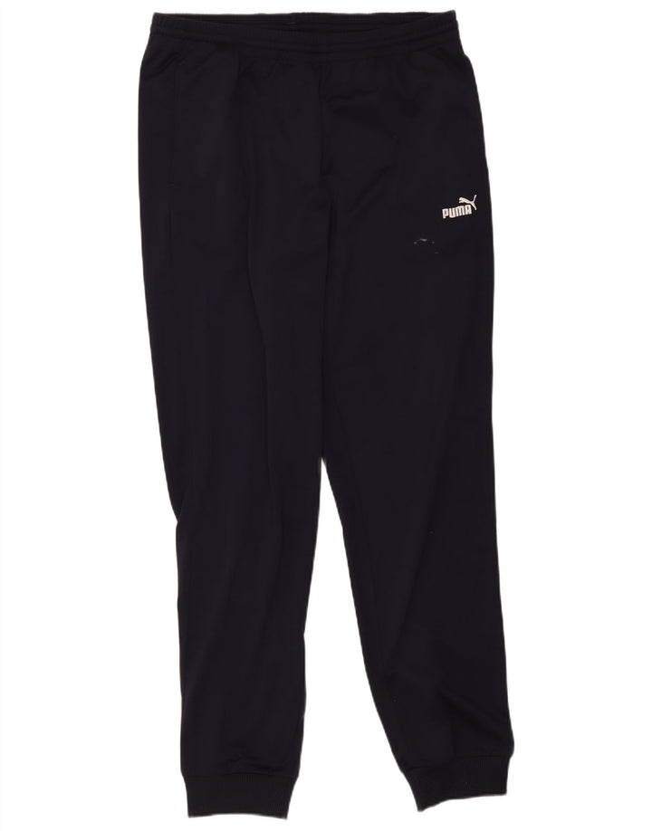Puma Pantalon de survêtement pour homme en polyester bleu marine Taille L