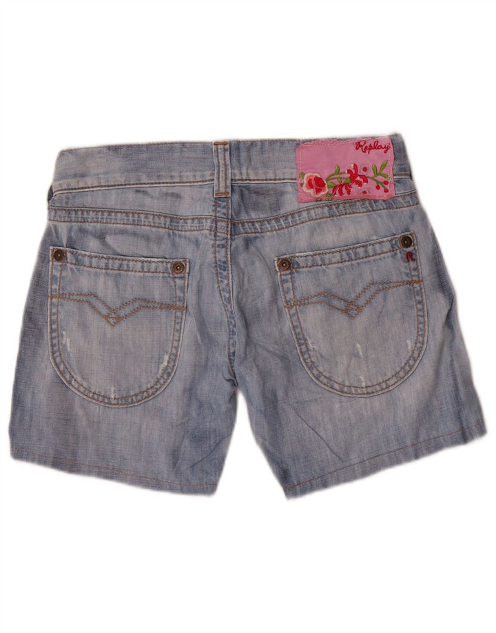 Replay Short en Jean Femme W27 Petit Bleu Coton