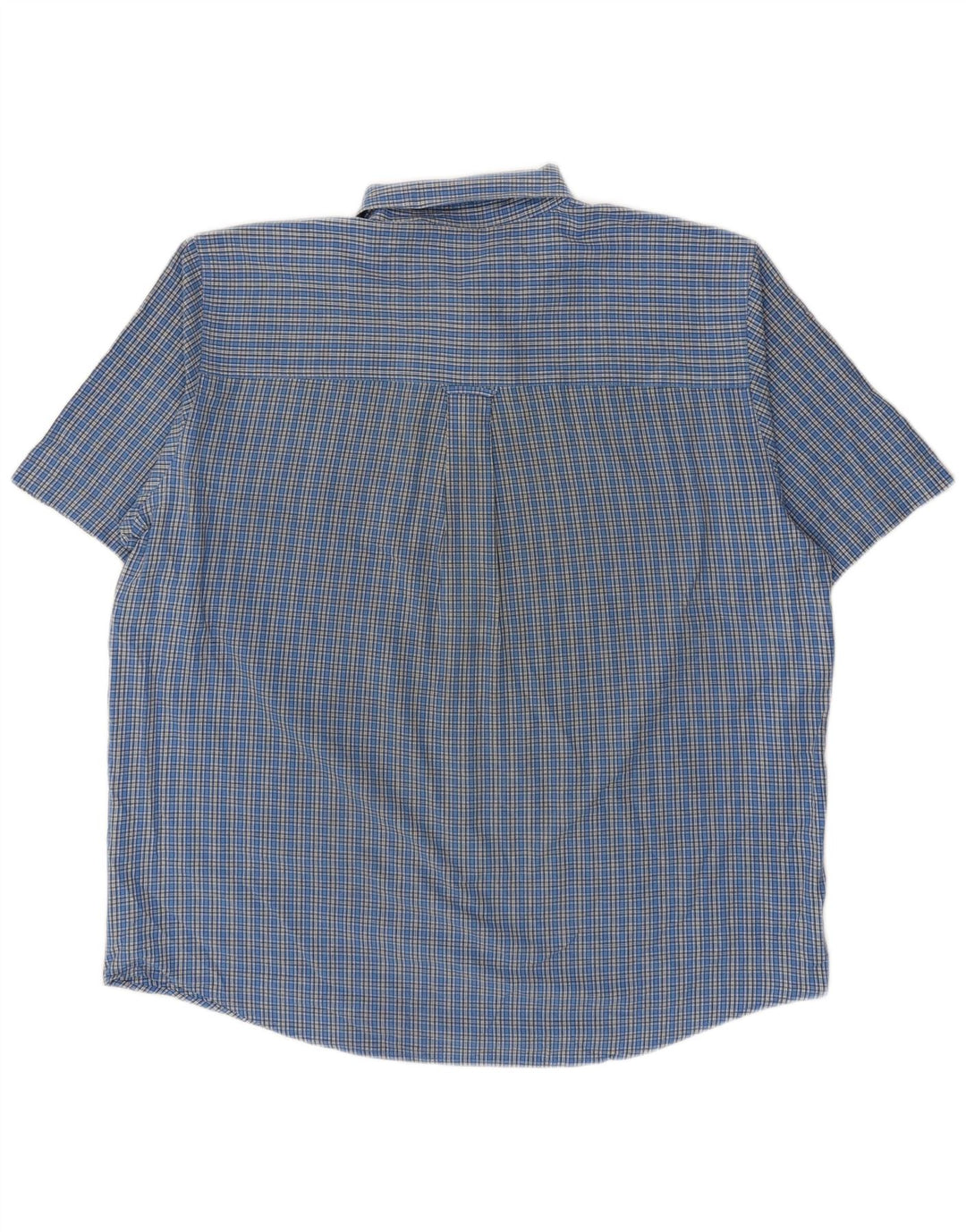 Chaps Chemise à Manches Courtes Homme XL Bleu à Carreaux Coton