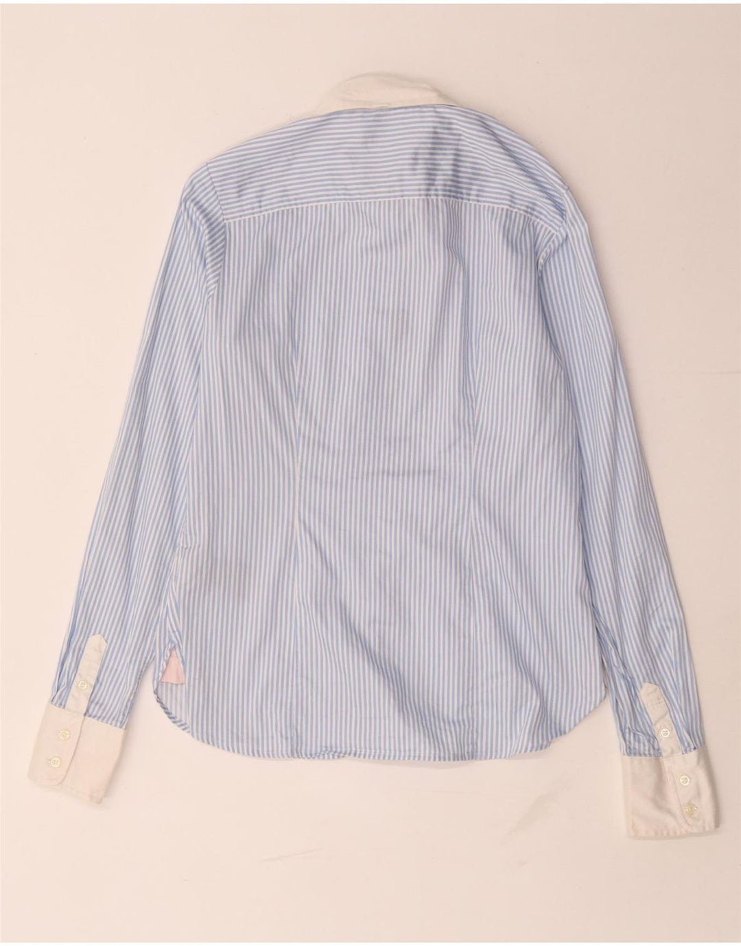 Tommy Hilfiger Chemise Femme US 6 Coton Bleu Moyen à Fines Rayures
