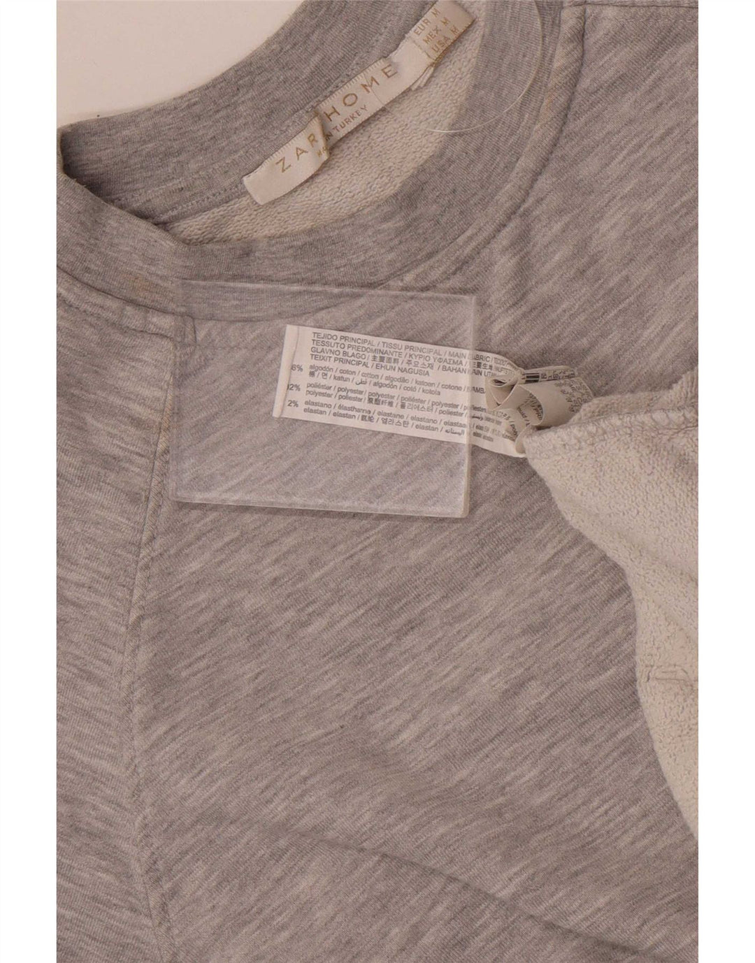 Zara Sweat-shirt surdimensionné pour femme UK 44 en coton gris moyen