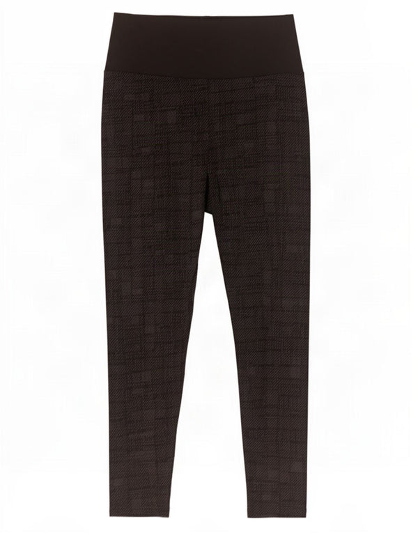 Marks & Spencer Womens Leggings UK 10 Small Black Geometric Viscose