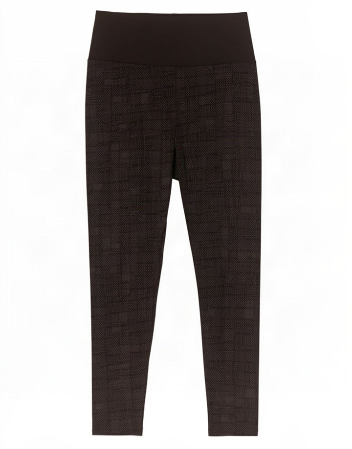 Marks & Spencer Leggings Femme UK 10 Petit Viscose Géométrique Noir