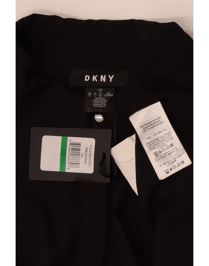 Dkny Chemise Chemisier Femme UK 44 Large Noir Polyester