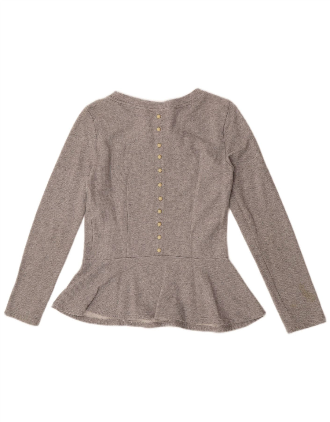 MET Chemisier à manches longues pour femme UK 10 Petit Gris Coton