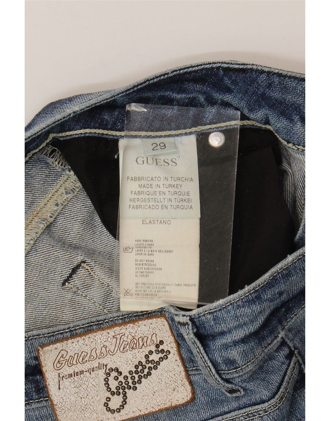Guess Jean Bootcut Femme W29 L34 Bleu Coton
