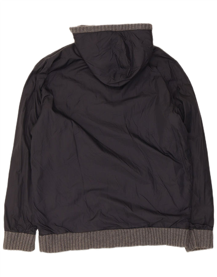 Massimo Dutti Veste réversible en tricot à capuche pour homme UK 42 XL Gris