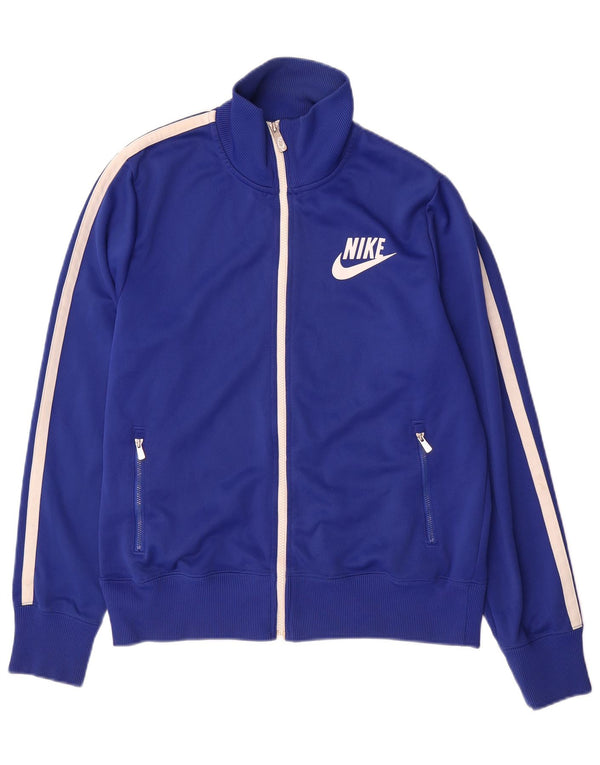 NIKE Veste de survêtement graphique pour homme en polyester color block bleu moyen
