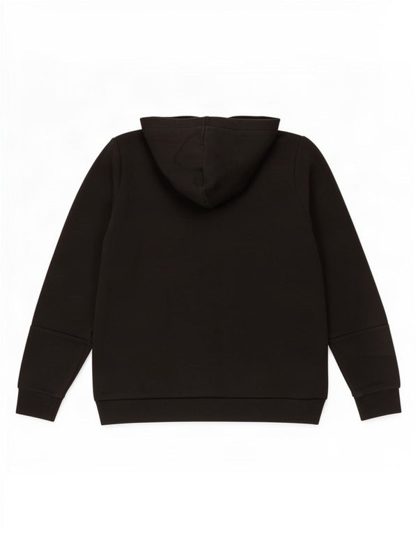 Puma Pull à capuche graphique pour femme UK 16 Grand coton color block noir