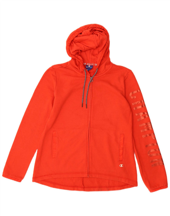 Champion Pull à capuche zippé graphique pour femme UK 14 Rouge moyen