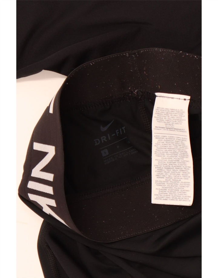 NIKE Legging graphique Dri Fit pour femme UK 8 Small Noir Polyester