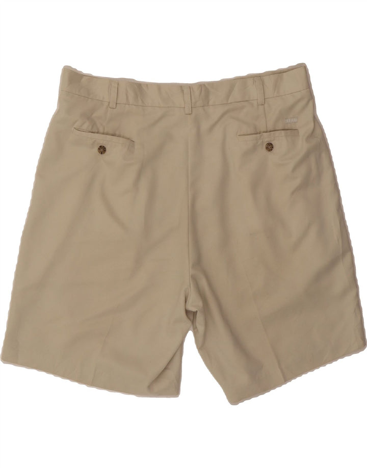 IZOD Mens Pegged Chino Shorts W38 XL Beige Polyester Vintage Izod and Second-Hand Izod from Messina Hembry 