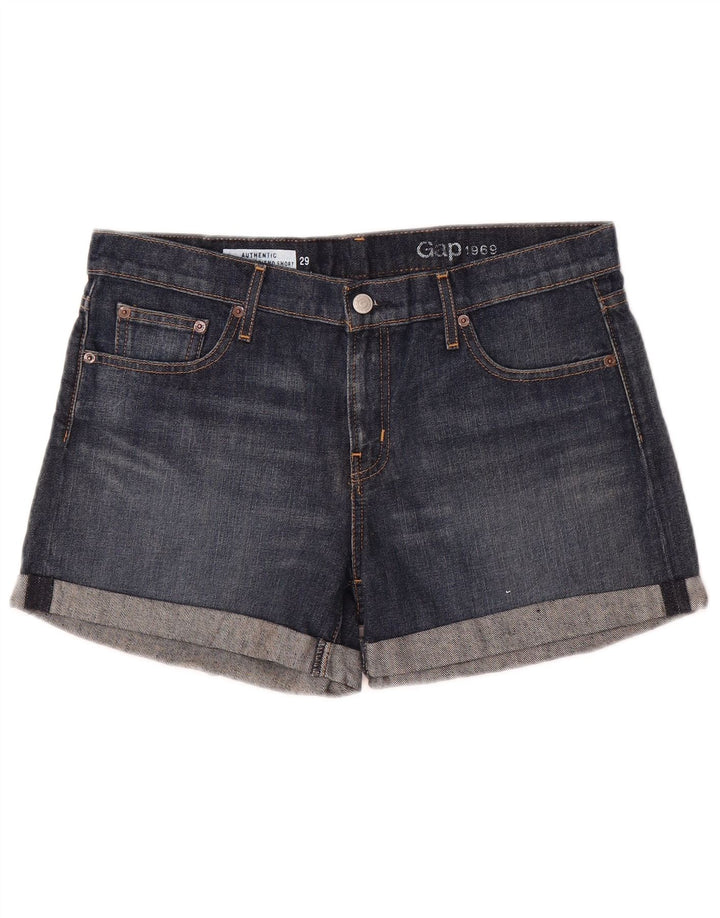 Gap Short en jean pour femme UK 12 Medium W32 Bleu Coton