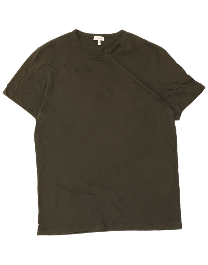Reiss T-Shirt Top Kaki Moyen Coton Homme