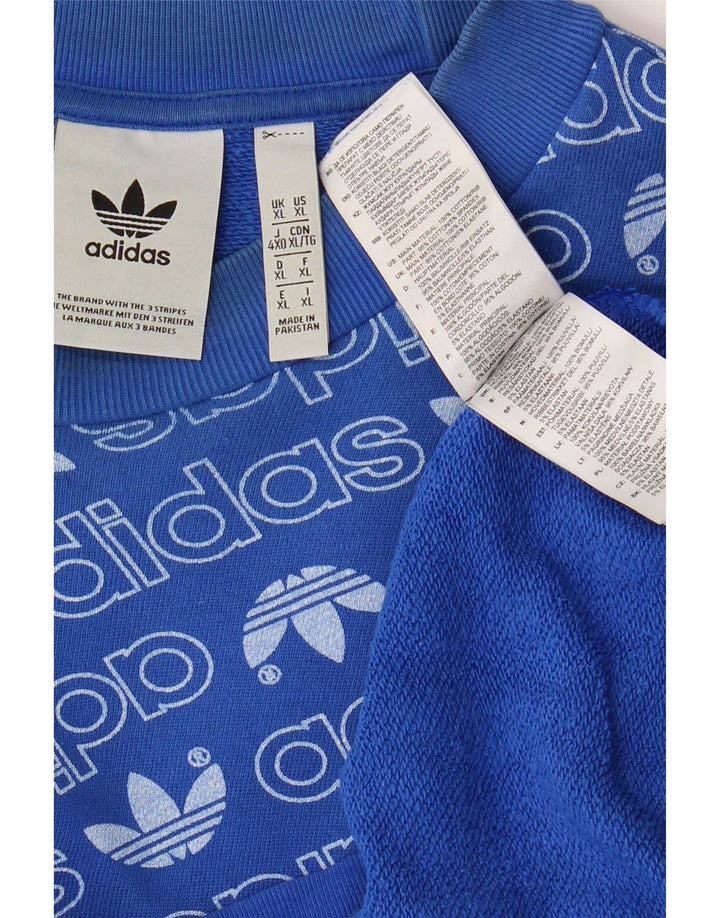 Adidas Sweat-shirt graphique pour homme XL en coton bleu