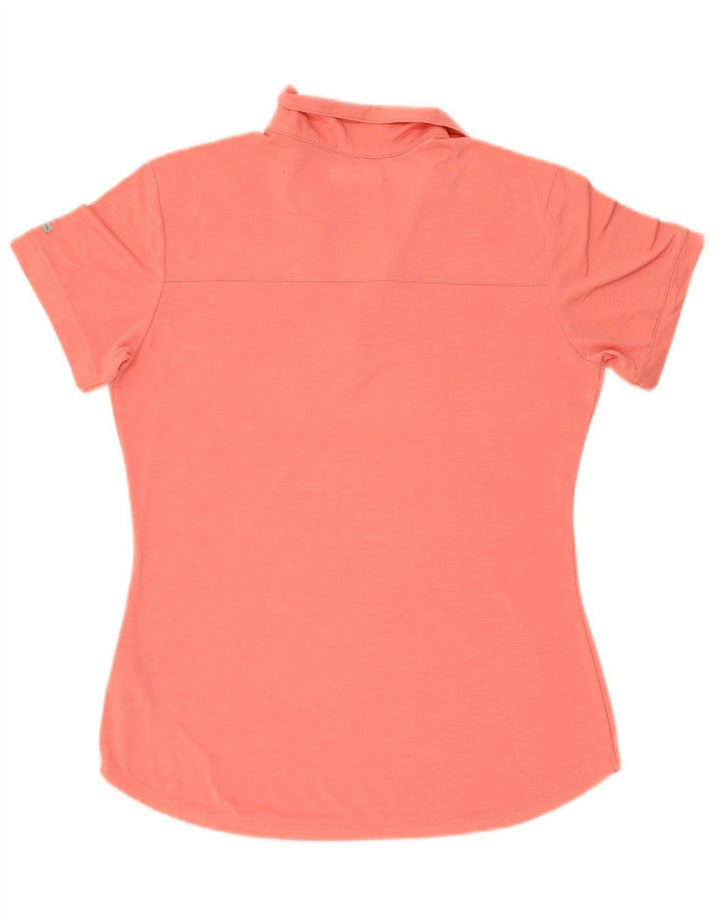 COLUMBIA Womens Polo Shirt UK 12 Medium Pink Polyester