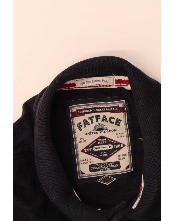 Fat Face Polo à Manches Longues Homme Bleu Marine Moyen Coton