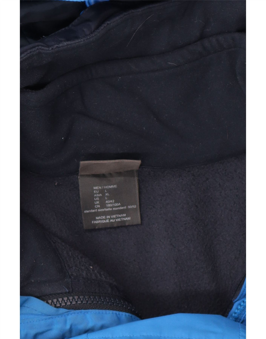Jack Wolfskin Veste de pluie à capuche pour homme UK 40 Large Bleu Polyamide
