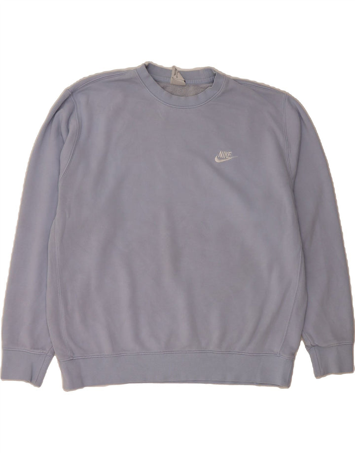 NIKE Womens Oversized Sweatshirt Jumper UK 18 XL Blue Cotton Vintage Nike and Second-Hand Nike from Messina Hembry 