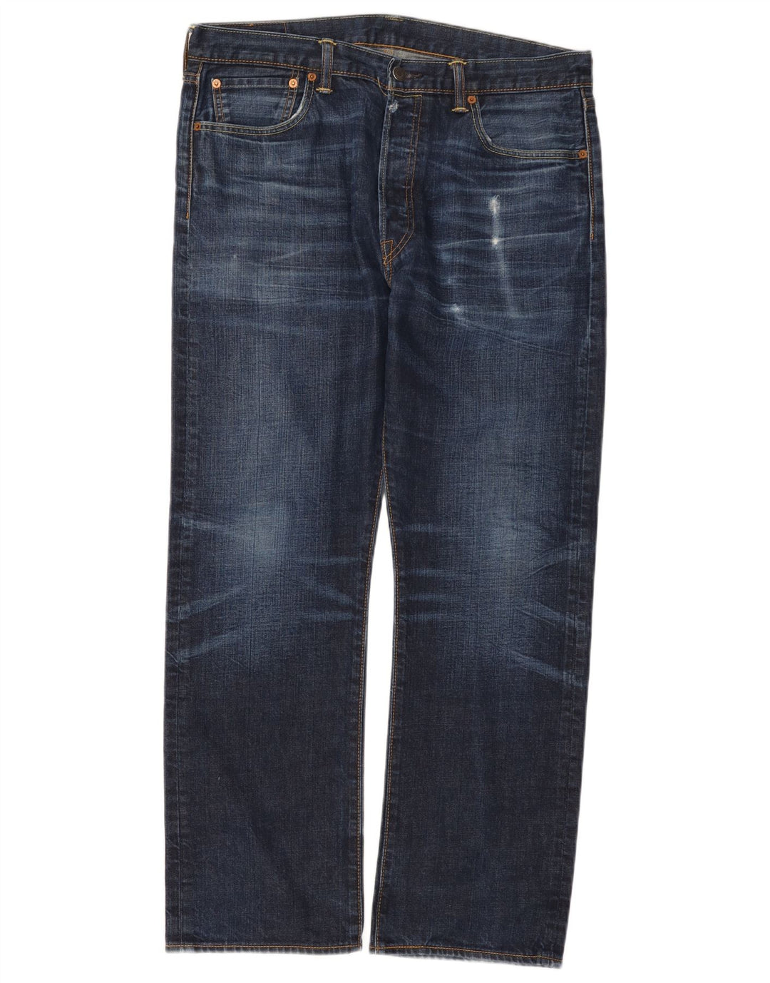 LEVI'S Jean Droit 501 Homme W36 L30 Bleu Marine Coton