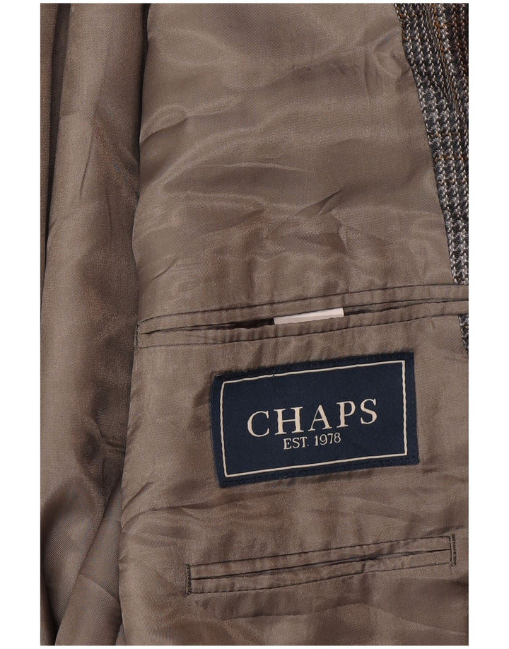Chaps Veste Blazer 2 Boutons Homme UK 42 XL Pied de Poule Gris