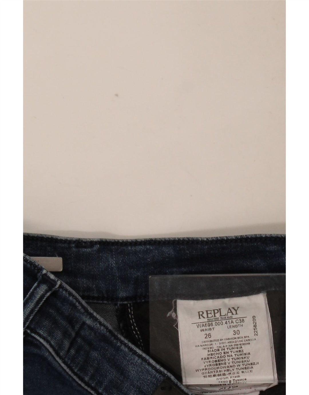REPLAY Jean Skinny Femme W26 L30 Bleu Coton