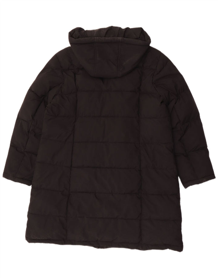 Dkny Manteau rembourré à capuche pour femme UK 18 XL Noir Polyester
