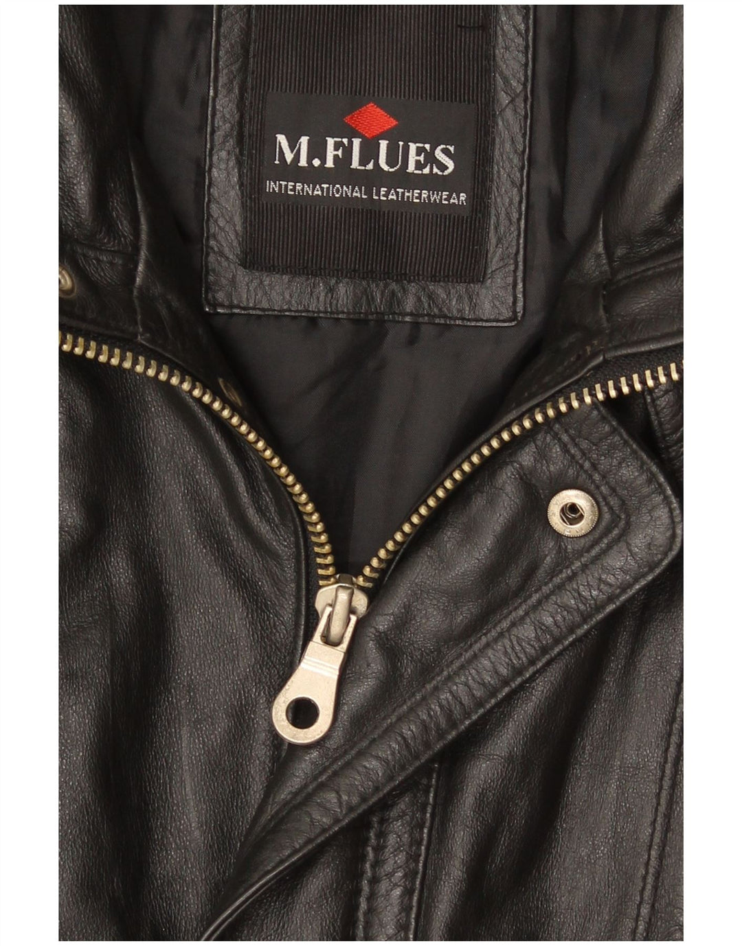 M. Flues Veste en cuir pour homme UK 40 Large Noir