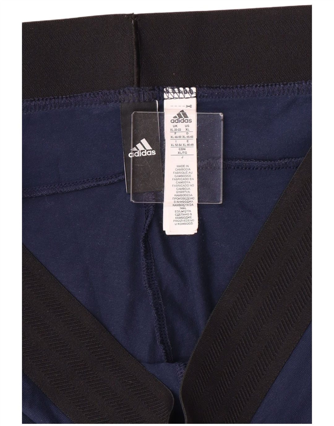 Adidas Leggings Femme UK 20/22 XL Bleu Marine Coton