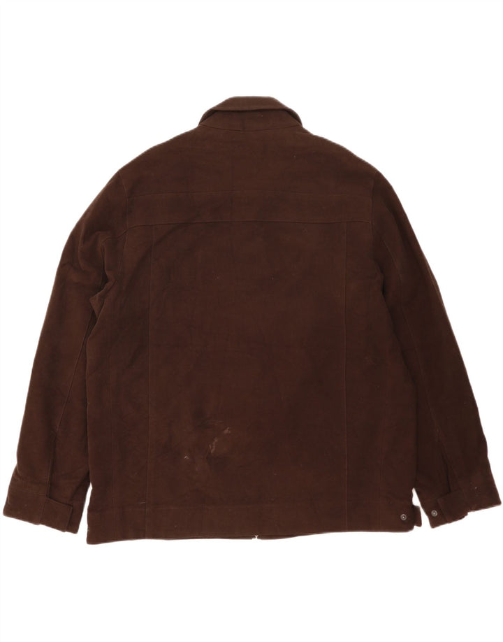 Marks & Spencer Veste Bomber Autographe Homme UK 42 XL Coton Marron