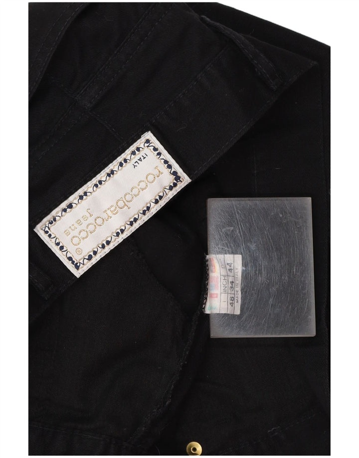 ROCCOBAROCCO Jean court slim pour femme IT 48 XL W34 L25 Coton noir
