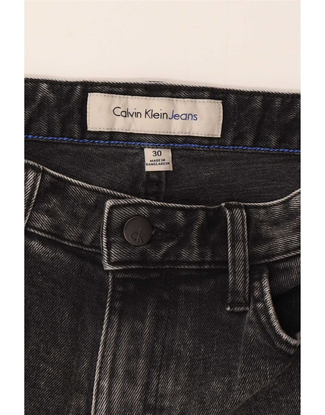 Calvin Klein Short en Jean W30 Homme Gris Moyen Coton