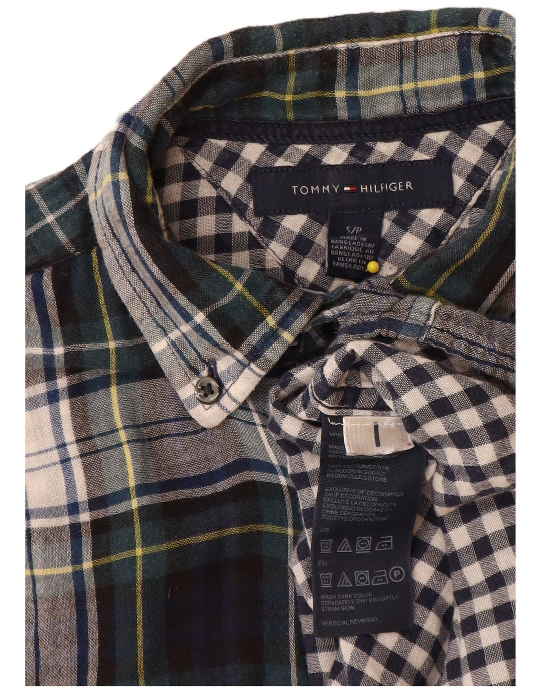 Tommy Hilfiger Chemise en flanelle pour homme en coton à carreaux multicolores
