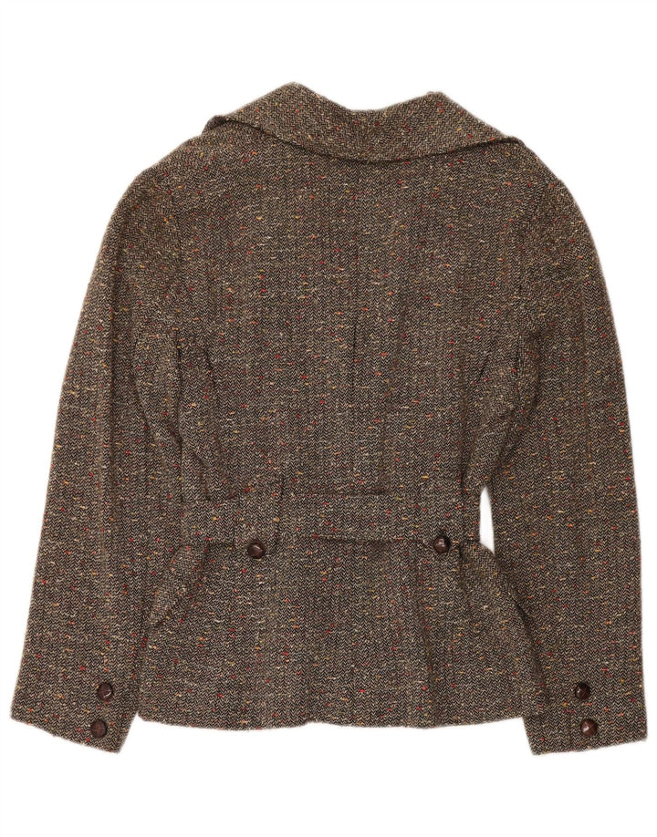 veste utilitaire femme vintage UK 12 gris moyen moucheté