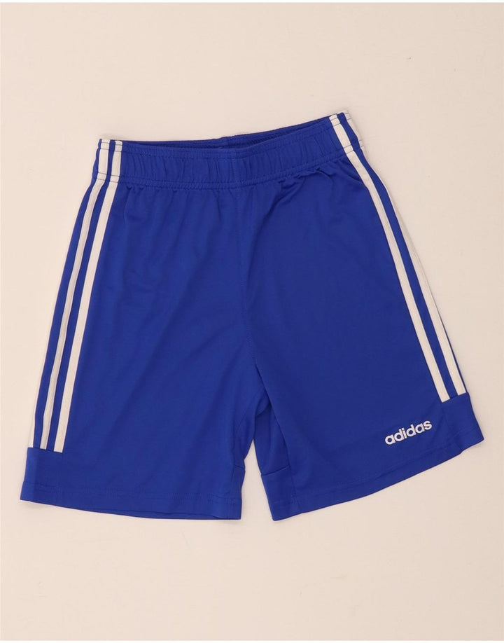 Adidas Garçon Climalite Sport Short 11-12 ans Bleu Polyester