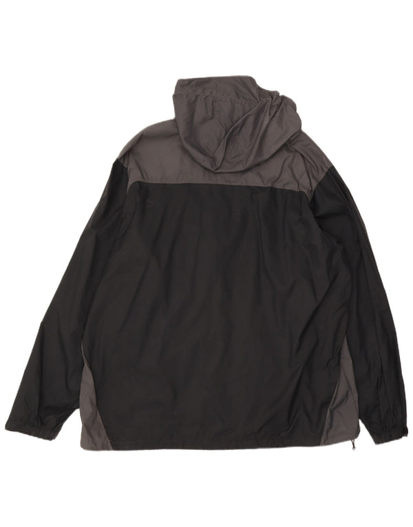 Columbia Veste de pluie à capuche pour homme UK 44 2XL Noir Colorblock Nylon