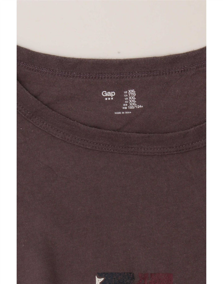 Gap T-Shirt Graphique Homme Top 2XL Marron