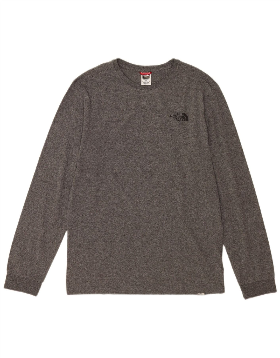 The North Face Haut à manches longues pour hommes en coton moucheté petit gris