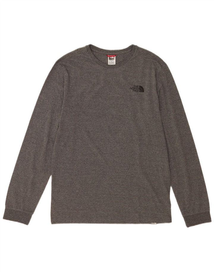 The North Face Haut à manches longues pour hommes en coton moucheté petit gris