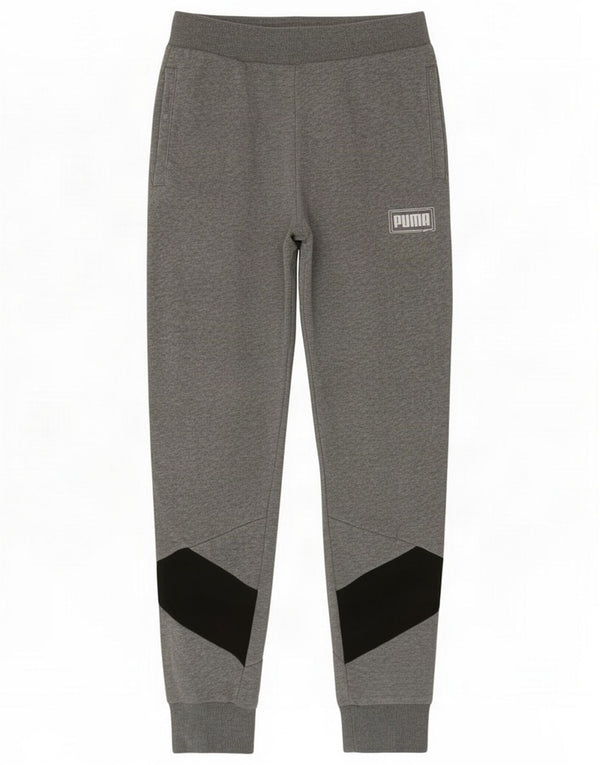 Puma Pantalon de survêtement pour femme Joggers UK 8 Small Gris Colourblock Cotton