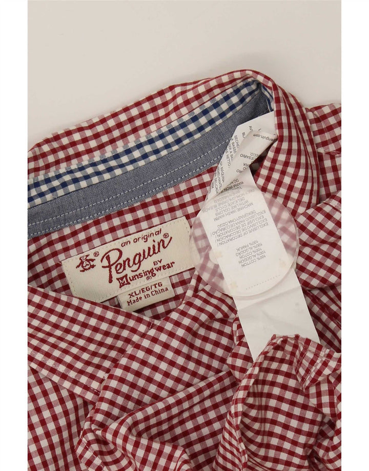Penguin Chemise Homme XL Rouge Vichy Coton