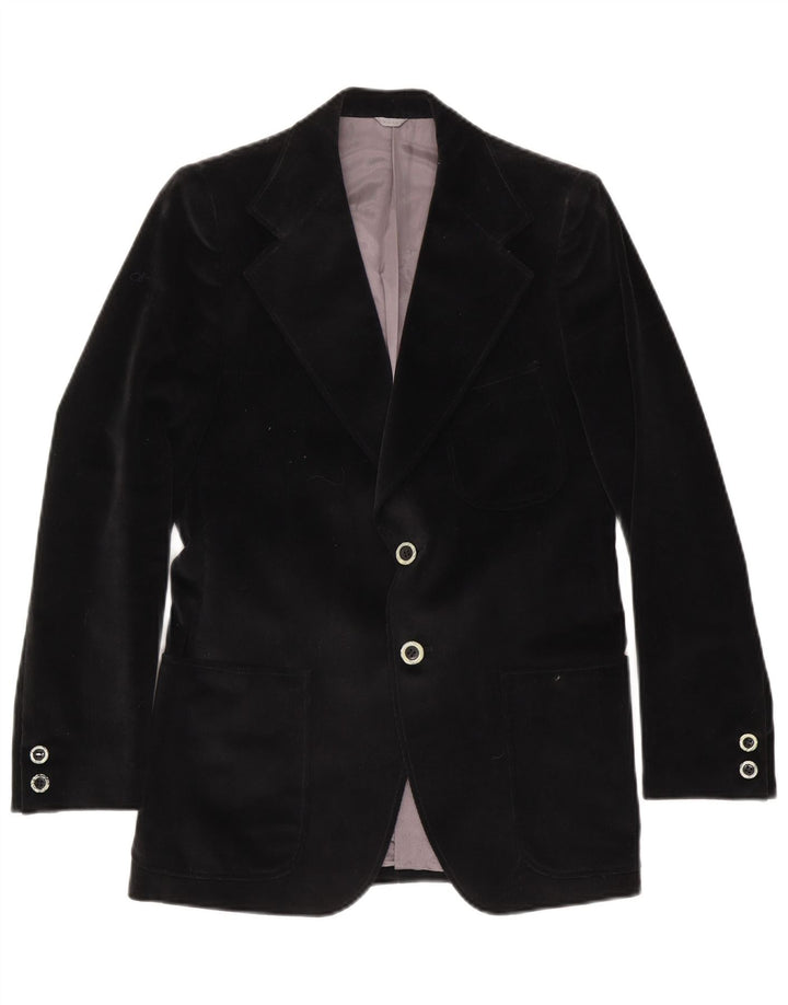 vintage Homme 2 Bouton Blazer Veste IT 48 Moyen Noir