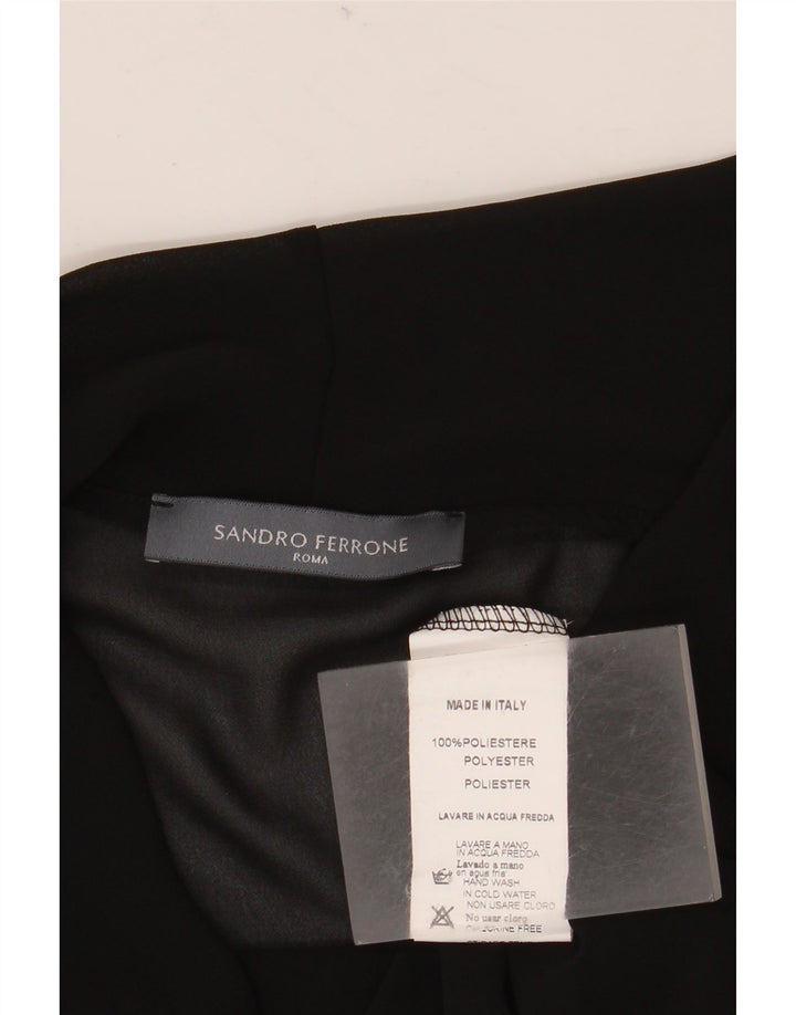 Sandro Ferrone Chemisier transparent pour femme UK 10 Petit Noir Polyester
