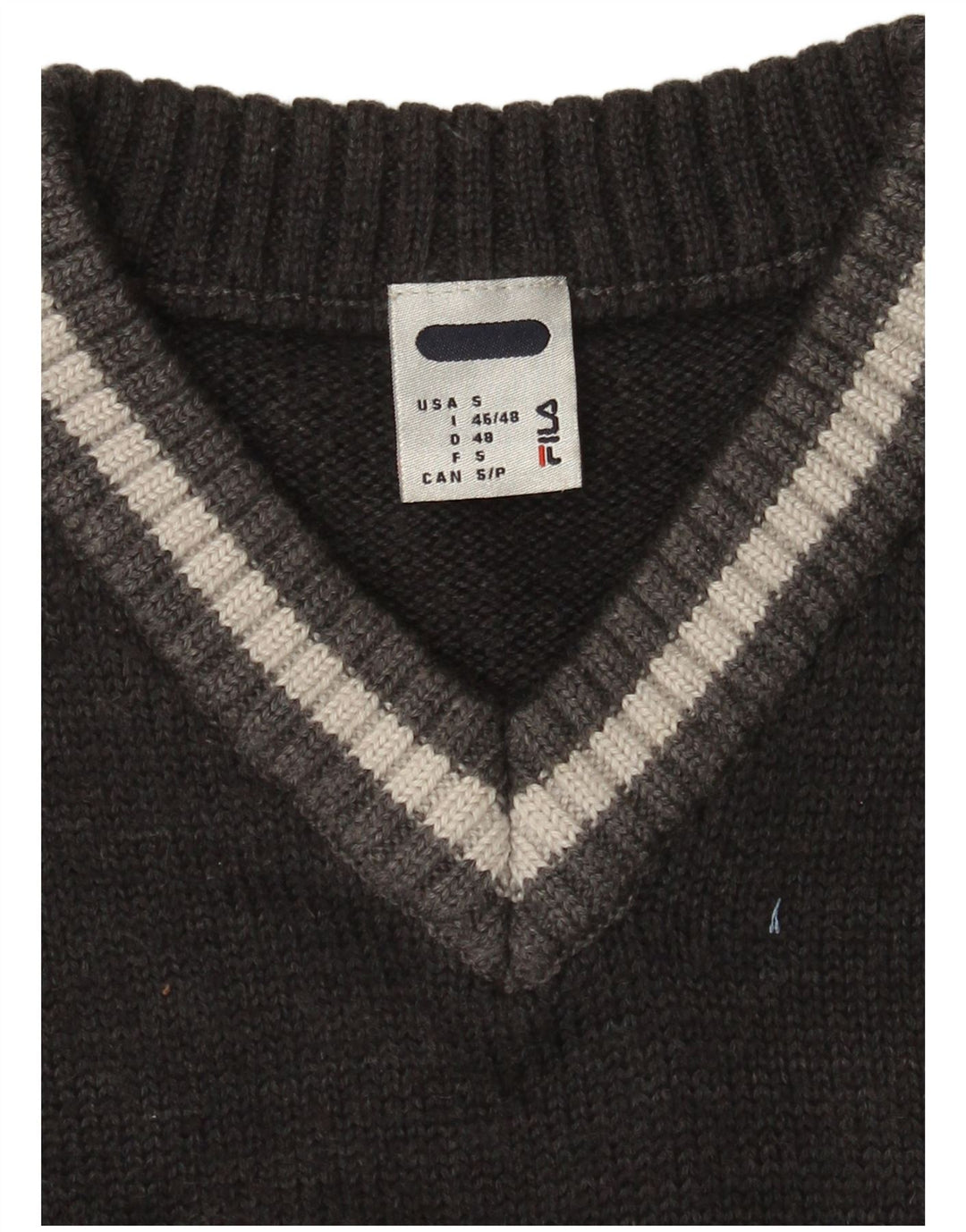 Fila Pull col V homme petit gris