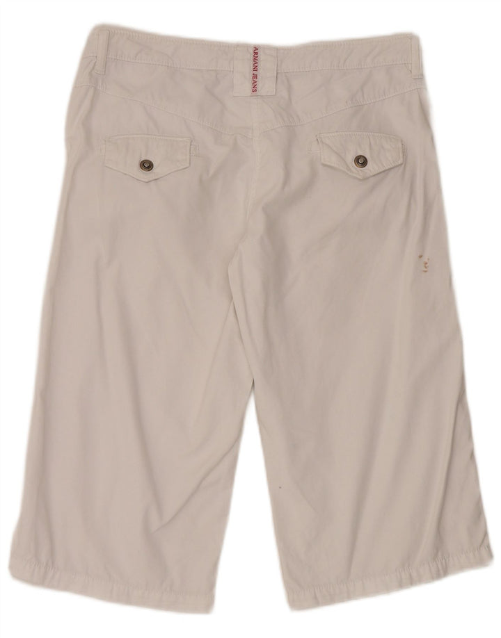 Armani Femme Bermuda W28 Coton Blanc Moyen