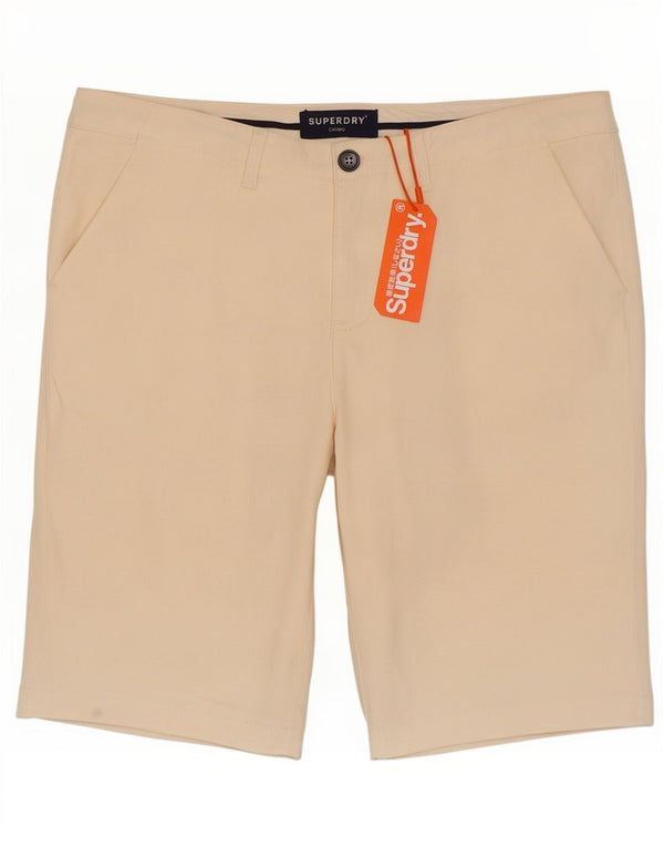 Superdry Short Chino Femme UK 14 Large W34 Coton Beige