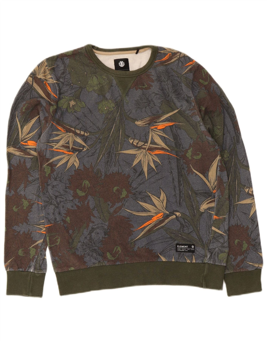 Element Sweat-shirt pour femme UK 10 Petit coton floral multicolore